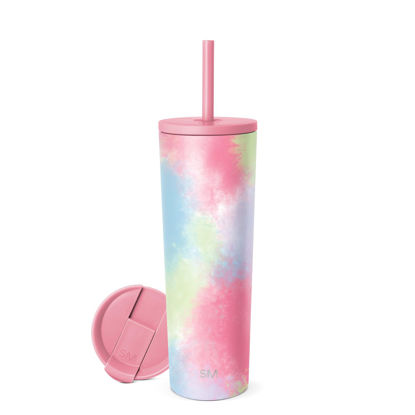 Picture of Simple Modern Insulated Tumbler with Lid and Straw | Iced Coffee Cup Reusable Stainless Steel Water Bottle Travel Mug | Gifts for Women Men Her Him | Classic Collection | 28oz | Kaleidoscope