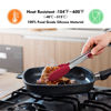 Picture of HOTEC Premium Stainless Steel Locking Kitchen Tongs with Silicon Tips, Set of 3-7", 9" and 12" (Red)
