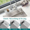 Picture of Faucet Mat for Kitchen Sink - Wider Diatomite Fast Drying Stone Sink Tray, Super Absorbent, Prevents Moisture Buildup - Faucet Splash Guard for Bathroom Counter [Light Grey, 15" x 5.3"]