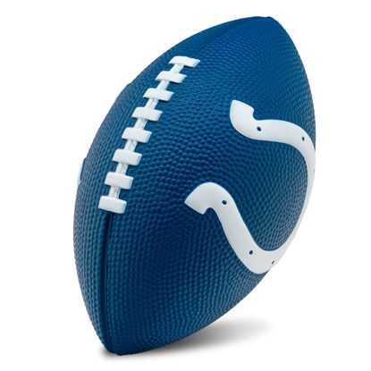Picture of Franklin Sports NFL Indianapolis Colts Football - Kids Foam Football - Soft Football - Mini Size - Perfect for Gameday - 8.5" 3D Logos!