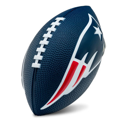 Picture of Franklin Sports NFL New England Patriots Football - Kids Foam Football - Soft Football - Mini Size - Perfect for Gameday - 8.5" 3D Logos!