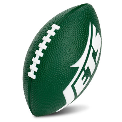 Picture of Franklin Sports NFL New York Jets Football - Kids Foam Football - Soft Football - Mini Size - Perfect for Gameday - 8.5" 3D Logos!