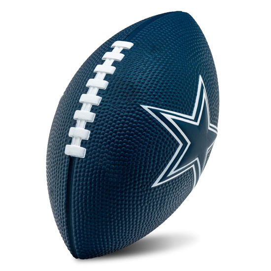Picture of Franklin Sports NFL Dallas Cowboys Football - Kids Foam Football - Soft Football - Mini Size - Perfect for Gameday - 8.5" 3D Logos!