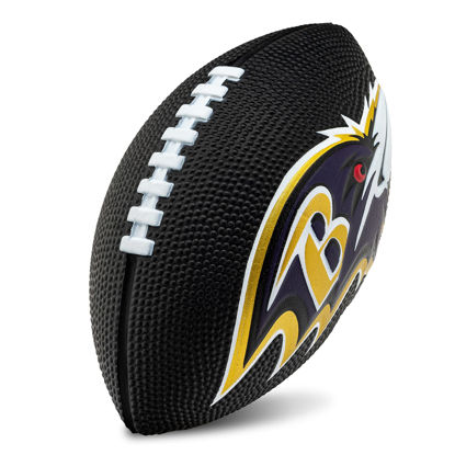 Picture of Franklin Sports NFL Baltimore Ravens Football - Kids Foam Football - Soft Football - Mini Size - Perfect for Gameday - 8.5" 3D Logos!