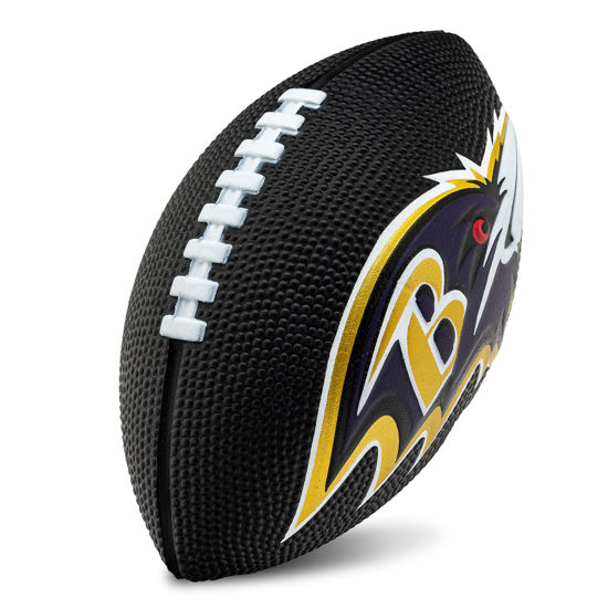 Picture of Franklin Sports NFL Baltimore Ravens Football - Kids Foam Football - Soft Football - Mini Size - Perfect for Gameday - 8.5" 3D Logos!