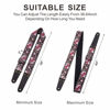 Picture of Nefelibata Guitar Strap, Cotton Guitar Straps with Head Cowhide Leather Ends for Bass, Electric & Acoustic Guitars, Free Strap Button, 1 Pair Strap Locks and 4 Guitar Picks