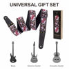 Picture of Nefelibata Guitar Strap, Cotton Guitar Straps with Head Cowhide Leather Ends for Bass, Electric & Acoustic Guitars, Free Strap Button, 1 Pair Strap Locks and 4 Guitar Picks