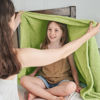 Picture of NEWCOSPLAY Super Soft Throw Blanket Green Premium Silky Flannel Fleece Leaves Pattern Lightweight Bed Blanket All Season Use (Green, Throw(40"x50"))