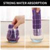 Picture of Homaxy Kitchen Towels and Dishcloths Set, 12 x 12 and 13 x 28 Inches, Set of 8 Bulk Cotton Terry Kitchen Towels Set, Checkered Designed, Soft and Super Absorbent Dish Towels, Purple