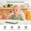 Picture of DOQAUS Ice Cube Tray with Lid and Bin, 4 Pack Silicone Plastic Ice Cubes Trays for Freezer with Box/Container, Stackable with Storage Iced Bucket Kits, Scoop, for Baby Food, Cocktail, Coffee