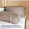 Picture of Bedsure Cooling Pillow Cases Queen Size Set of 2, Rayon Derived from Bamboo Cooling Pillowcase for Hot Sleepers, Soft & Breathable Cool Pillow Covers with Envelope Closure, Taupe, Gifts, 20x30 Inches