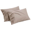 Picture of Bedsure King Size Pillow Cases Set of 2, Rayon Derived from Bamboo Cooling Pillowcase for Hot Sleepers, Soft & Breathable Pillow Covers with Envelope Closure, Gifts, Taupe, 20x36 Inches