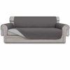 Picture of Easy-Going 4 Seater Sofa Slipcover Reversible Sofa Cover Water Resistant Couch Cover with Foam Sticks Elastic Straps Furniture Protector for Pets Children Dog Cat (XX-Large, Gray/LightGray)