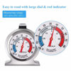 Picture of 4PACK Refrigerator Thermometer -30-30 deg C/-20-80 deg F, Classic Fridge Thermometer Large Dial with Red Indicator Thermometer for Freezer Refrigerator Cooler