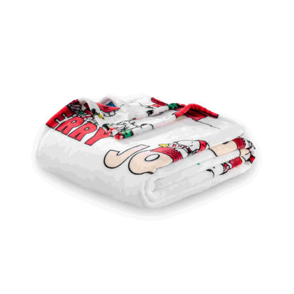 Picture of Berkshire Blanket Peanuts® VelvetLoft® Cute Character Snoopy Plush Blanket,Christmas Snowy Scene,Twin 60 in x 90 in (Official Peanuts® Product)