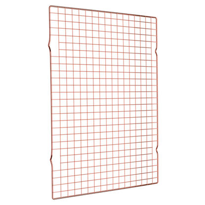 Picture of BRIOUT Cooling Rack for Baking, 16x10 Inches Baking Rack, Thick Wire Cookie Rack for Cooking, Roasting, Grilling, Drying, Oven Safe, Fits Half Sheet Pan, Rose Gold