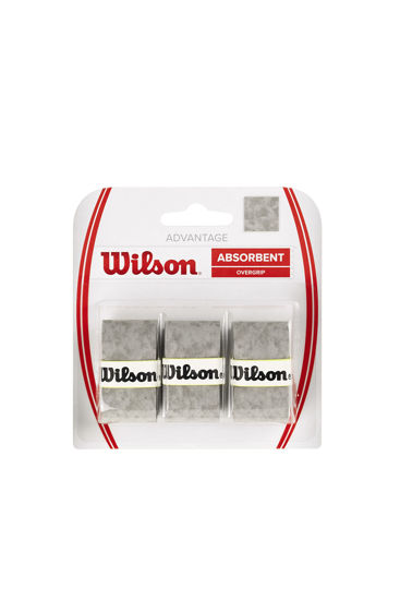 Picture of WILSON Advantage Tennis Racquet Over Grip (Pack of 3), Grey