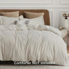 Picture of Bedsure Duvet Cover Oversized Queen Size - Soft Double Brushed Bedding Set for Kids & Adults, Zipper Closure, 3 Pieces, Includes 1 Duvet Cover (98"x98") & 2 Pillow Shams, NO Comforter, Linen