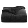 Picture of Bedsure Sherpa Fleece Throw Blanket Twin Size for Couch - Thick and Warm, Soft Fuzzy Plush Twin Blanket for Winter, Black, 60x80 Inches
