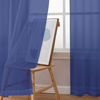 Picture of OWENIE Sheer Curtains 84 Inches Long 2 Panels Set for Bedroom Living Room, Light Filtering Voile Blue Sheer Curtains, Airy Rod Pocket Farmhouse Curtains, Royal Blue, Each 42Wx84L inch
