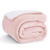 Picture of Bedsure Sherpa Fleece Throw Blanket for Couch - Thick and Warm, Soft Fuzzy Plush Throw Blanket for Winter, Pink, 50x60 Inches