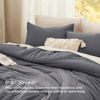 Picture of Bedsure Queen Size Comforter Set, Dark Grey Soft Prewashed Bedding for All Seasons, 3 Pieces Warm Down Alternative Bed Set, 1 Lightweight Comforter (90"x90") and 2 Pillowcases (20"x26")