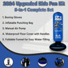 Picture of 2024 Upgraded 5-in-1 Kids Punching Bag Set - Inflatable Boxing Bag Toy with Instant Bounce Back, Gloves, Air Pump, Protective Base Cover & Funnel, Gift for Boys Age 3-12 (5 in 1 Blue)
