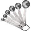 Picture of Measuring Spoons, Premium Heavy Duty 18/8 Stainless Steel Measuring Spoons Cups Set, Small Tablespoon with Metric and US Measurements, Set of 6 for Measuring Dry and Liquid Ingredients