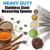 Picture of Measuring Spoons, Premium Heavy Duty 18/8 Stainless Steel Measuring Spoons Cups Set, Small Tablespoon with Metric and US Measurements, Set of 6 for Measuring Dry and Liquid Ingredients