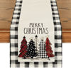 Picture of Artoid Mode Waterclor Buffalo Plaid Christmas Trees Merry Xmas Table Runner, Seasonal Winter Holiday Kitchen Dining Table Decoration for Indoor Outdoor Home Party Decor 13 x 60 Inch