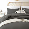 Picture of ROSGONIA Queen Comforter Set Charcoal Grey, 3pcs (1 Dark Gray Comforter & 2 Pillowcases) All Season Soft Bedding Lightweight Bedspread Blanket Quilt