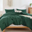 Picture of ROSGONIA Oversized King Comforter Dark Emerald Green, 3pcs (1 Boho Comforter & 2 Pillowcases), Lightweight Oversized King Size Comforter Sets Bedding