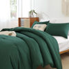 Picture of ROSGONIA Oversized King Comforter Dark Emerald Green, 3pcs (1 Boho Comforter & 2 Pillowcases), Lightweight Oversized King Size Comforter Sets Bedding