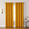 Picture of ChrisDowa Room Darkening Curtains 80 Inches Long 2 Panels Set for Living Room, Grommet Thermal Insulated Blackout Curtains for Bedroom (Mustard Yellow, 52 x 80 Inch)