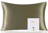 Picture of ZIMASILK 100% Pure Mulberry Silk Pillowcase for Hair and Skin Health,Soft and Smooth,Both Sides Premium Grade 6A Silk,600 Thread Count,with Hidden Zipper,1pc(Standard 20''x26'',Olive Green)