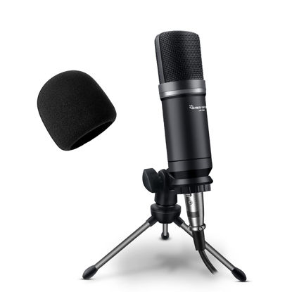 Picture of Hayner-Seek Podcast Studio Microphone Condenser Mic Podcast Equipment Bundle with 3.5mm Audio XLR Cable