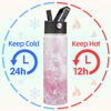Picture of Konokyo 22oz Stainless Steel Bottles with 3 Lids Sport Insulated Water Bottle,Marble Blossom