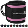 Picture of Gymreapers Ankle Straps (Pair) For Cable Machine Kickbacks, Glute Workouts, Lower Body Exercises - Adjustable Leg Straps with Neoprene Padding (Pink, Pair)