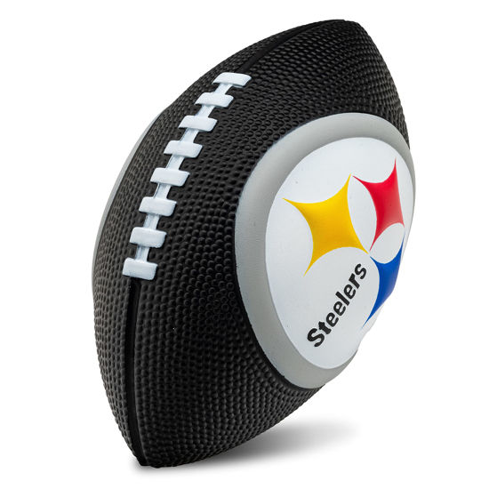 Picture of Franklin Sports NFL Pittsburgh Steelers Football - Kids Foam Football - Soft Football - Mini Size - Perfect for Gameday - 8.5" 3D Logos!