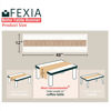 Picture of FEXIA Boho Table Runner for Home Decor 48 Inches Long Farmhouse Rustic Table Runner Cream & Brown Macrame(Without Tassel) Table Runner for Dining Bedroom Decor Rustic Bridal Shower (12x48 Inches)