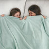 Picture of NEWCOSPLAY Super Soft Throw Blanket Mint Premium Silky Flannel Fleece Leaves Pattern Lightweight Bed Blanket All Season Use (Mint, Throw(50"x60"))