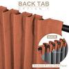 Picture of 100% Blackout Shield Linen Blackout Curtains for Bedroom 84 Inches Long, Back Tab/Rod Pocket Living Room Drapes, Thermal Insulated Blackout Curtains 2 Panels Set, 50" W x 84" L, Burnt Orange