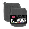 Picture of Ritz Terry 100% Cotton Potholders - Heat Resistant, Ergonomic Grip, Machine Washable - Graphite, 2-Pack