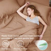 Picture of Bedsure King Size Sheet Sets, Cooling Sheets for Hot Sleepers, Rayon Derived from Bamboo, Breathable & Soft Deep Pocket Up to 16 Inches, Hotel Luxury Silky Bedding, Bedsheet & Pillowcases, Taupe