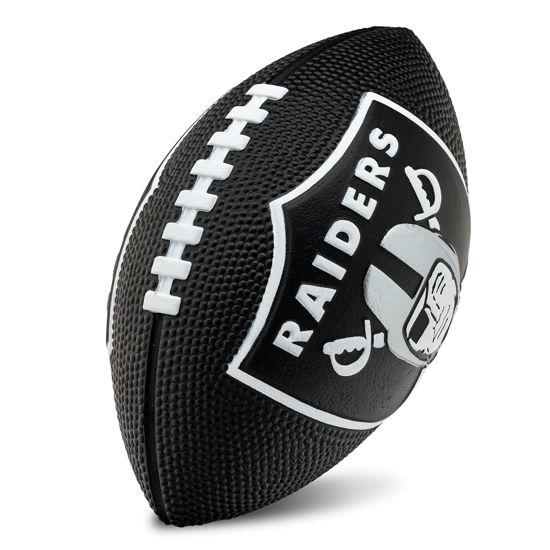 Picture of Franklin Sports NFL Las Vegas Raiders Football - Kids Foam Football - Soft Football - Mini Size - Perfect for Gameday - 8.5" 3D Logos!