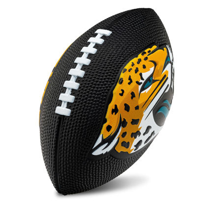 Picture of Franklin Sports NFL Jacksonville Jaguars Football - Kids Foam Football - Soft Football - Mini Size - Perfect for Gameday - 8.5" 3D Logos!