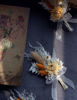 Picture of Mini Dried Flower Bouquet Set (Pack of 6), Orange Small Bouquet, Pampas Small Bouquet, Party Plate Decoration, Bridesmaid Flower Girl Proposal Box, Birthday Cake Decoration. (Terracotta)