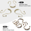 Picture of Goowin Shower Curtain Hooks, 12 Pcs Shower Curtain Rings, Stainless Steel Gold Shower Curtain Hooks Rings Rust Proof, Smooth Sliding Anti-Drop Double Shower Hooks for Shower Curtain, Rods (Gold)