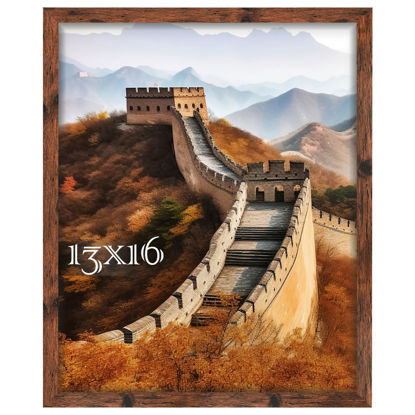 Picture of Picrit 13x16 Picture Frame, Photo Frame for Wall Mounting Display, Brown