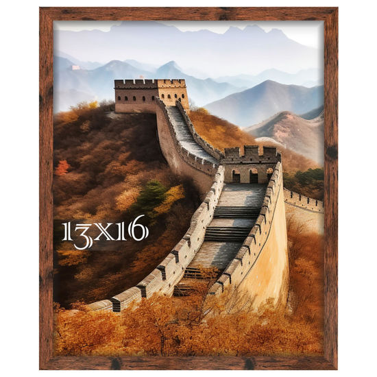 Picture of Picrit 13x16 Picture Frame, Photo Frame for Wall Mounting Display, Brown